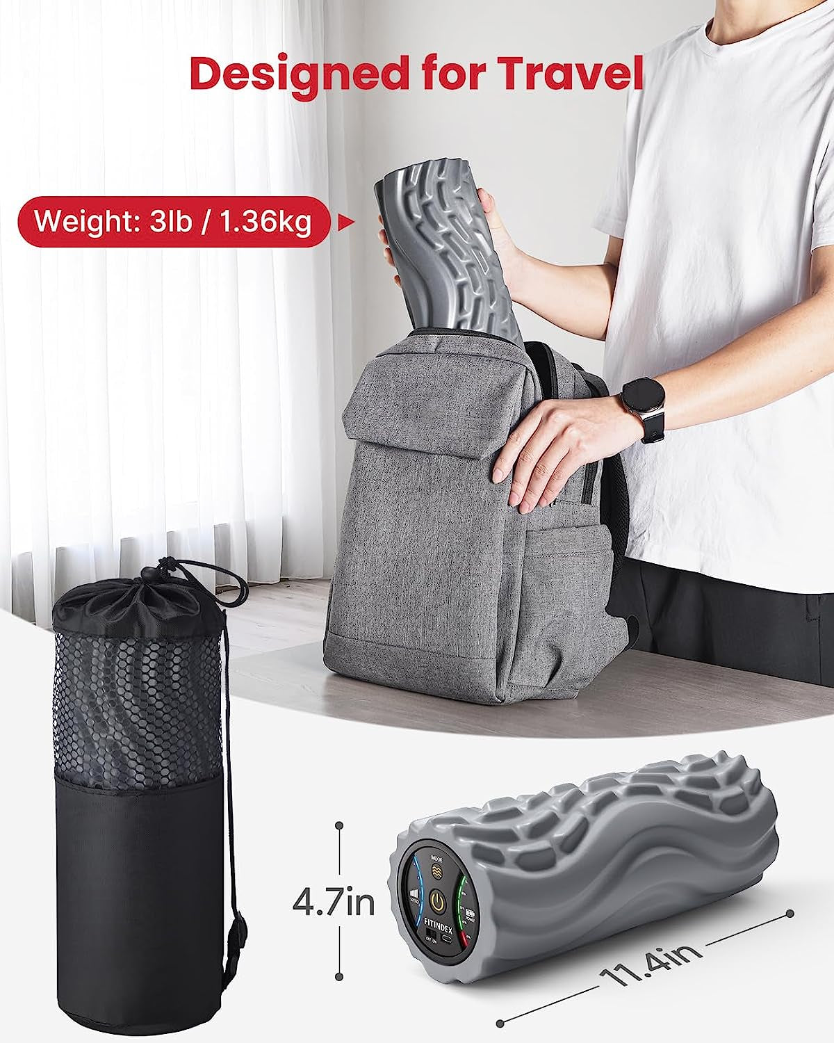 5 Speed Vibrating Foam Roller